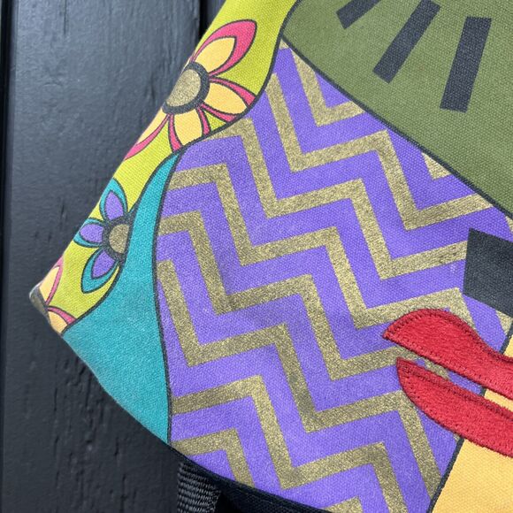 Carson Rogers Carogi Painted Face Backpack Convertible Bag 15"x14" - Picture 4 of 7